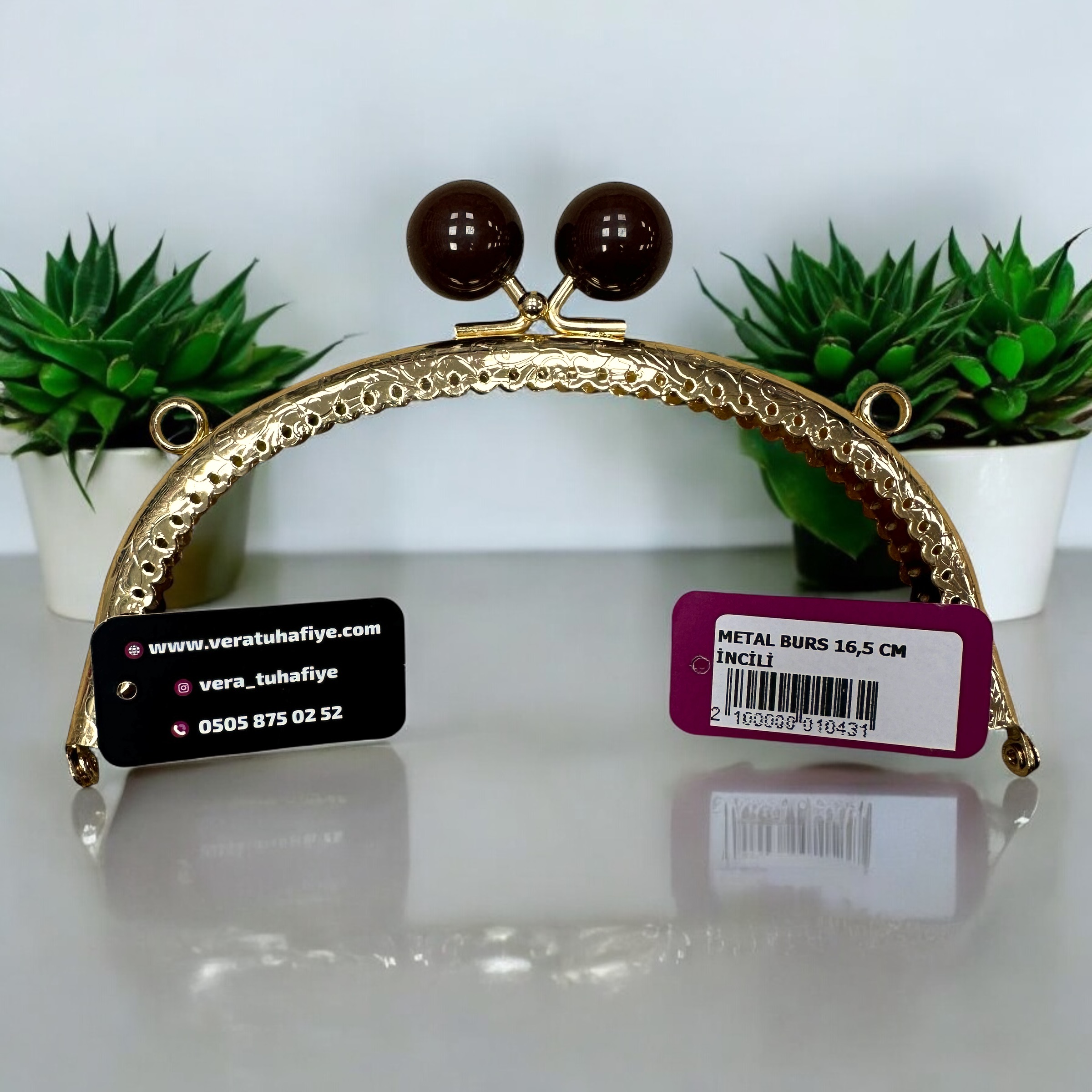 16.5 CM DİKMELİ BURS BONCUKLU